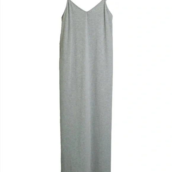 Carly Jean Los Angeles Light Gray Spaghetti Strap Maxi Dress - Picture 10 of 10